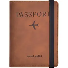 Porta-passaporte, Capa para Passaporte com Compartimento para Cartão de Crédito e Compartimento para Cartão de Embarque,