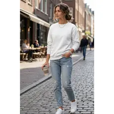 Moletom Sem Capuz Unissex Feminino Casaco Flanelado Blusa De Frio Algodão Liso Sem Estampa