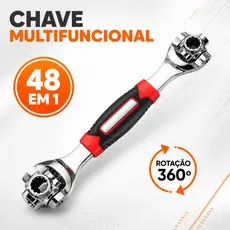 Chave Multifuncional 48 Em 1 360º Jogo ferramentas chave Soquete Universal 48 peças