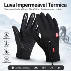 Luva Impermeável Térmica Touch Celular Para Moto Bike Esportes Trilha Frio Antiderrapante Unissex