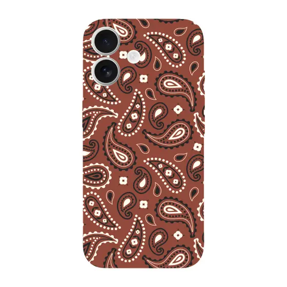 Capinha para iPhone 16 Plus Anti Impacto Fashion - BANDANA MARROM