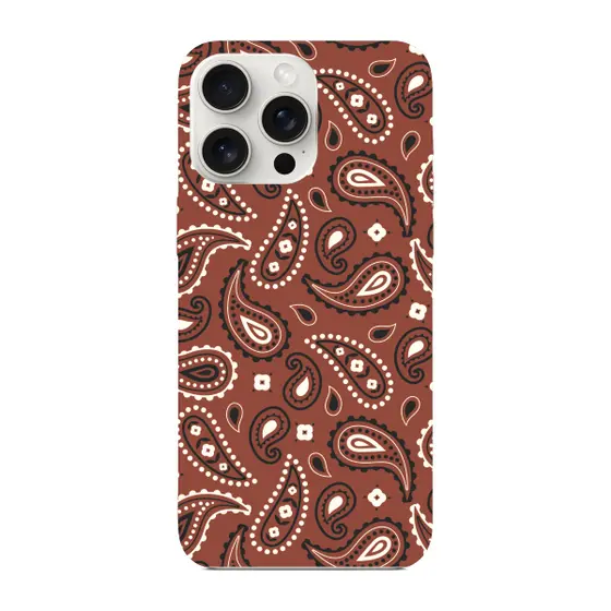 Capinha para iPhone 15 Pro Max Anti Impacto Fashion - BANDANA MARROM