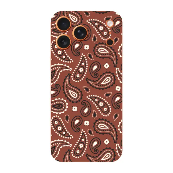 Capinha para iPhone 17 Pro Anti Impacto Fashion - BANDANA MARROM