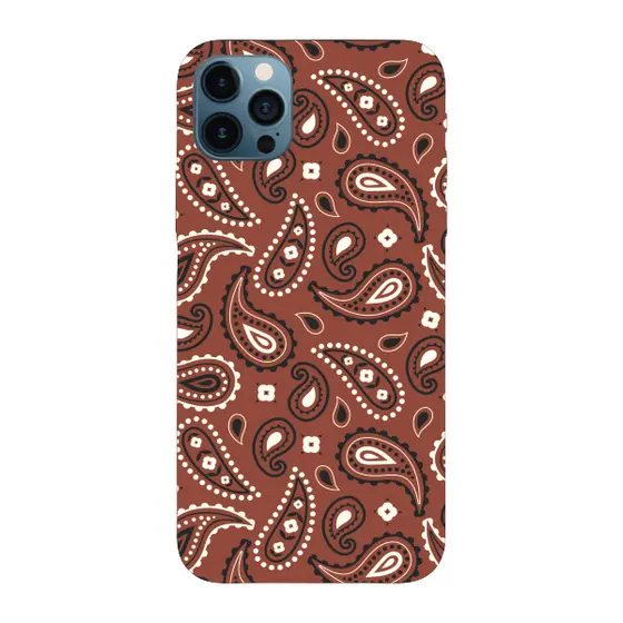 Capinha para iPhone 12 Pro Max Anti Impacto Fashion - BANDANA MARROM
