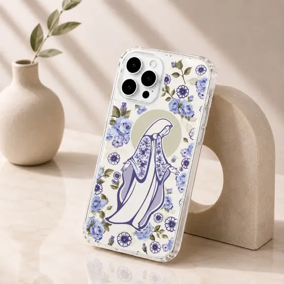 Capinha Fashion Anti Impacto Nossa Senhora das Graças - disponível para iPhone, Samsung, Motorola e Xiaomi