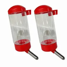 Kit 2 Bebedouros Automáticos 400ml para Roedores Chinchila Coelho Porquinho da Índia Hamster