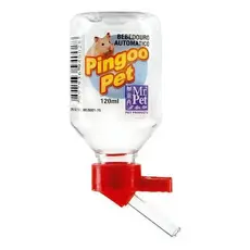 Bebedouro Automático Mr Pet 120ml Para Hamster Bico De Vidro Vermelho