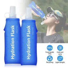 500ml TPU macio frasco saco de água dobrável garrafa de água esporte correndo pacote de hidratação para caminhadas