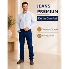 Kit 3/2/1 Calça Jeans Masculina Premium Corte Reto Tradicional Country  Confortável Básico Sertanejo