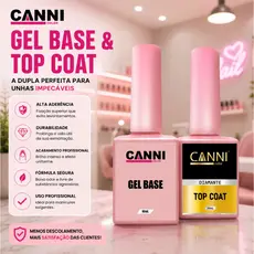 Gel Base canni color  Fino Led/uv 10ml Transparente Unhas Acrigel Nova Embalagem