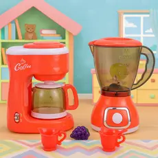 kit infantil De Cozinha Conjunto De Brinquedos Cafeteira E Liquidificador funcional  Eletrodomésticos