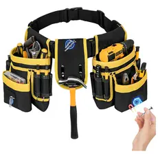 Cinto Bolsa obra construçao De Ferramentas Profissional Ajustável 26 Bolsos Amarelo