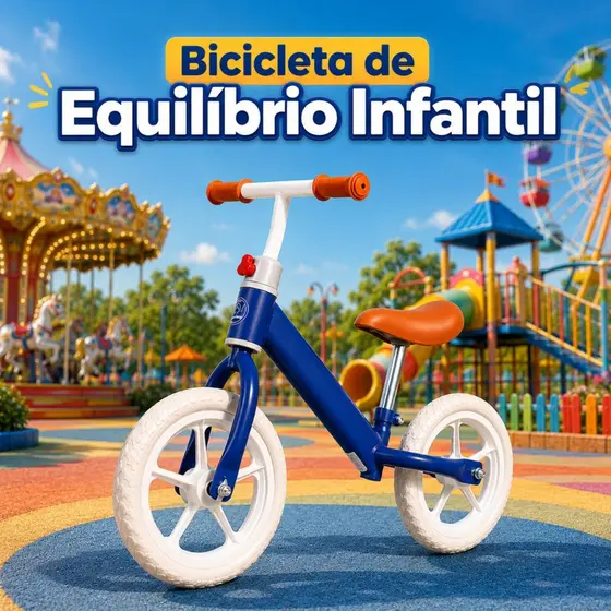 Bicicleta De Equilíbrio Infantil Sem Pedal Treino Coordenação Bebe Criança Pista Parque