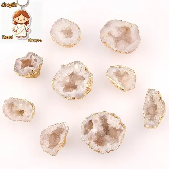 Maçaneta Para Móveis De Pedra Natural Áspera De Latão De Cristal Branco Puxadores De Armário De Cozinha