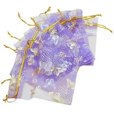 kr 25 Peças Bolsa Organza Cordão Para Festa Casamento/Pastel 10X12cm