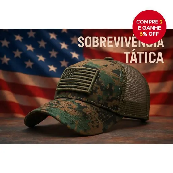 Boné de Beisebol Camo da Bandeira dos EUA - Unissex, Com Aba Longa e Ajustável para Atividades ao Ar Livre/Viajens