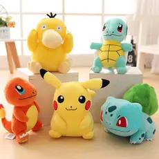 Brinquedo de Pelúcia Pikachu Pokémon Charmander Squirtle Sapo Pequeno Boneco Presente de Aniversário para Crianças 2ZJN