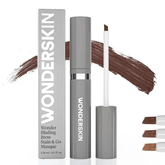 Wonderskin Wonder Blading Brow Stain & Go Masque - Tintura para Sobrancelhas de Longa Duração, à Prova de Transferência