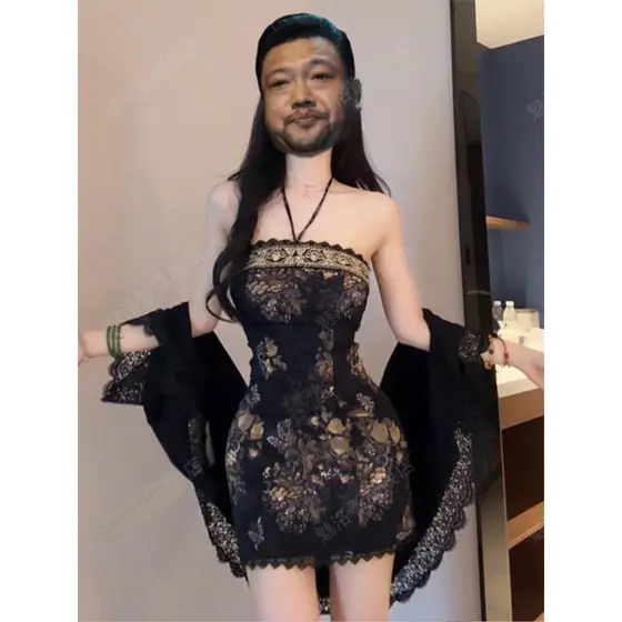 Vestido Tomara Que Caia Vestido Curto Verão Curto Casual Novo chinês Retro Floral Halter vestido feminino verão