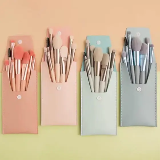 kit pincel maquiagem com glitter pincel maquiagem pincel de maquiagem profissional 8 conjuntos de pincéis de c