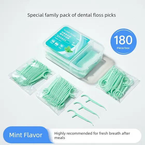 Fio dental sabor menta Fio dental encerado Fio dental com haste Minisi/minisi Premium hortelã vara grande esp