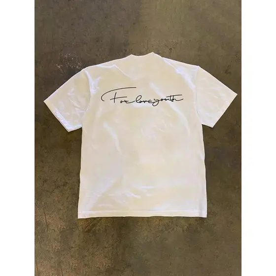 Camiseta com estampa Camisa estampada Cropped curto Faça dinheiro ser caridade três agulhas 260 algodão puro fio duplo U