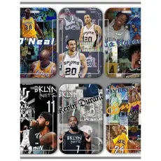 Porta-cartões com tema de basquete, com imagens de Curry, Morant e James, para cartões de estudante, cartões de refeição