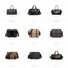 [Bolsa masculina] Modelo Sala Italiana Business Vestiário Bolsa de couro masculina Bolsa Design Bolsa de viagem