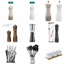 Modelo sala de cozinha ornamentos tempero Jar pimenta Shaker espátula conjunto facas acessórios combinação decoração peq