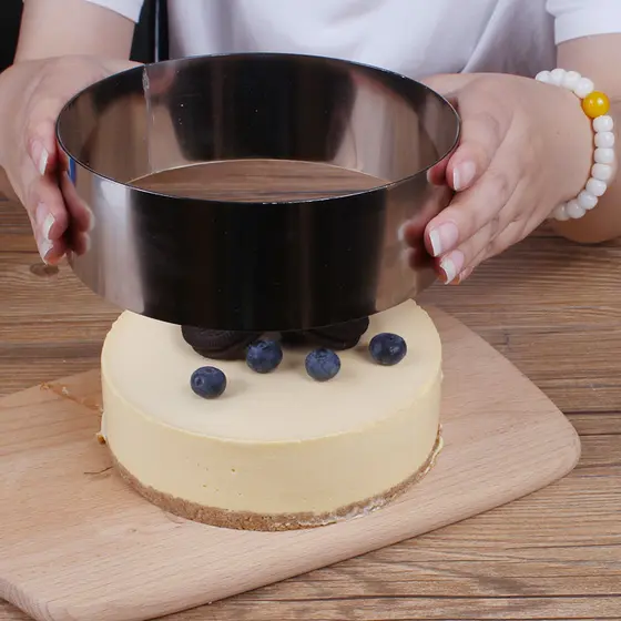Anel redondo grosso de aço inoxidável para Mousse, 13cm, 20/27/33/40cm, quadrado, formato de coração, Cheesecake, molde