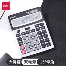 Calculadora dedicada para Deli Contabilidade Financeira Energia Solar Dual Power Office Tipo comercial Tela grande Calcu
