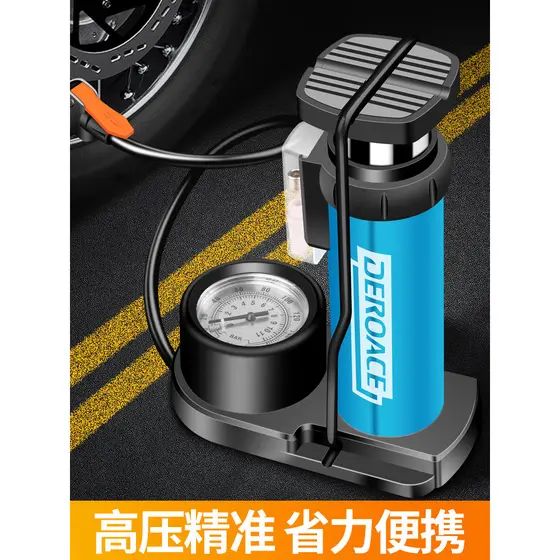 Bomba de pé para bicicleta, carro, motocicleta, bateria elétrica, Pedal doméstico, alta pressão, cesta de bomba de ar, f