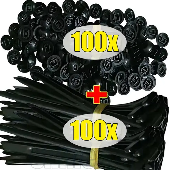 Kit Enforca Gato Abraçadeira de Nylon Presilhas Automotivas Fivela Nylon Fita Auto Travante para Uso Universal