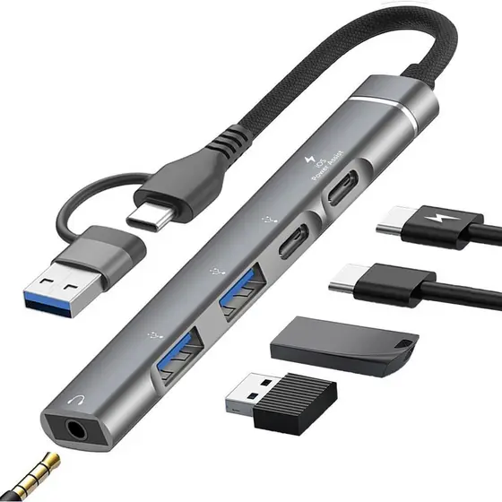 Adaptador USB-C adequado para MacBook Air/Pro, XPS, iMac.
