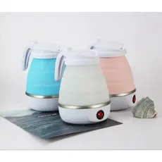 Chaleira Elétrica Retrátil 600ml 110v Silicone Esquentar Leite Café Chá água