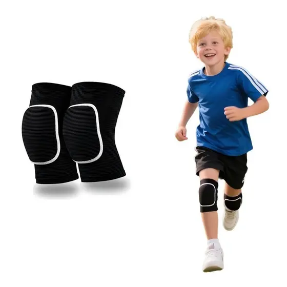 Joelheiras para crianças de 6 a 12 anos, joelheiras de vôlei em espuma espessa, adequadas para meninos e meninas, modelo