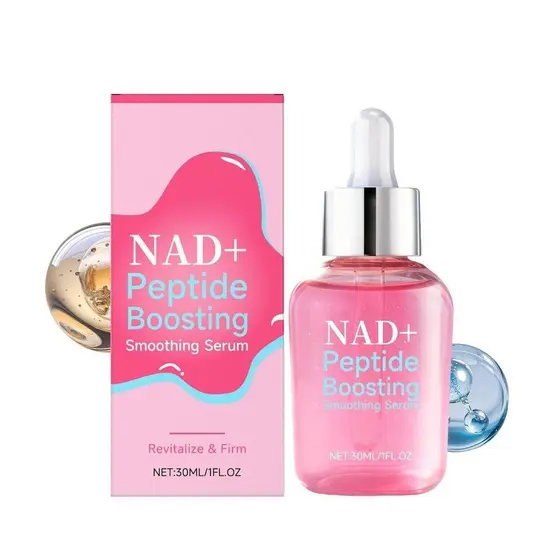 Sérum Facial com Peptídeos NAD+ para Suavizar a Textura da Pele, Sérum Facial Leve, Firmador e Hidratante, Essência Diár