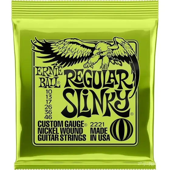 Cordas para Guitarra Elétrica Ernie Ball Standard Nickel-Wound, Calibre 10-46 (P02221)