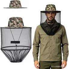 Rede de Proteção para Cabeça Solivive contra Mosquitos, Traje de Apicultor com Cobertura Facial Removível, Rede de Prote