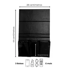 PORTA OBJETOS LATERAL DE CAMA COSTURADA SUPORTE CELULAR CONTROLE OCULOS