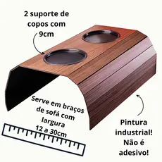 1 Esteira Bandeja Apoio de Copo Prato Notebook Protetor de braço de sofá