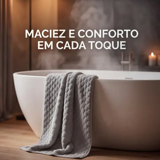 Kit c/2 Toalha de Banho Micro-Fibra Luxo 140cm x 70cm