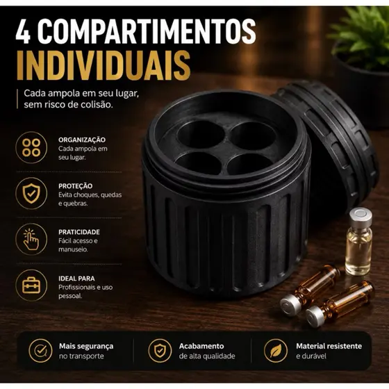Porta Ampolas 3 ML Reforçado - Pote Organizador
