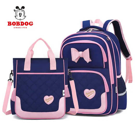Babudou mochila escolar infantil, um dois, três a sexta série, estudantes do ensino fundamental, meninas, proteção ultra