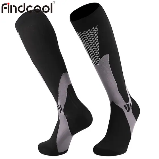 FINDCOOL maratona meias de compressão correndo meias de Fitness montanhismo esqui Cross Country meias esportivas