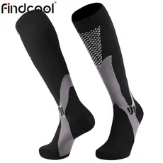 FINDCOOL maratona meias de compressão correndo meias de Fitness montanhismo esqui Cross Country meias esportivas