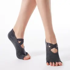 1-3 pares meias profissionais de Yoga antiderrapante feminino cinco dedos verão Pilates Fitness esportes iniciante Silic