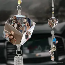 Decoração de carro personalizada com fotos AIFLM, lindo acessório para espelho retrovisor interno, um presente para famí