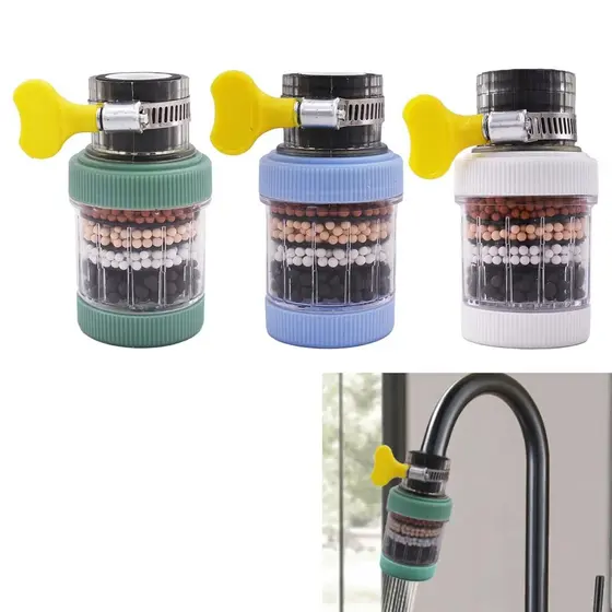 Conjunto de 3 filtros para instalação em torneiras, filtro de água para torneiras de cozinha, purificador de água com ca
