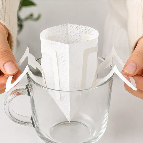 Kit 50 Unidades Filtro de Café Portátil Saco Filtrante Coador Pequeno Mini Coador Envelope Drip Bag